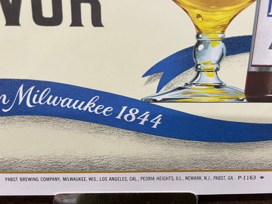 Pabst - Good Old-Time Flavor, vintage advertising poster, c.1970 - HAPPIEST KID FINDS - Museum-quality antique and vintage posters, original art, preservation and restoration