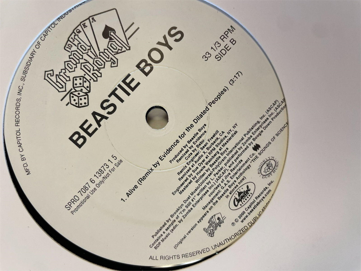 Beastie Boys - Alive at Yauch's House single 12", promo, 2000