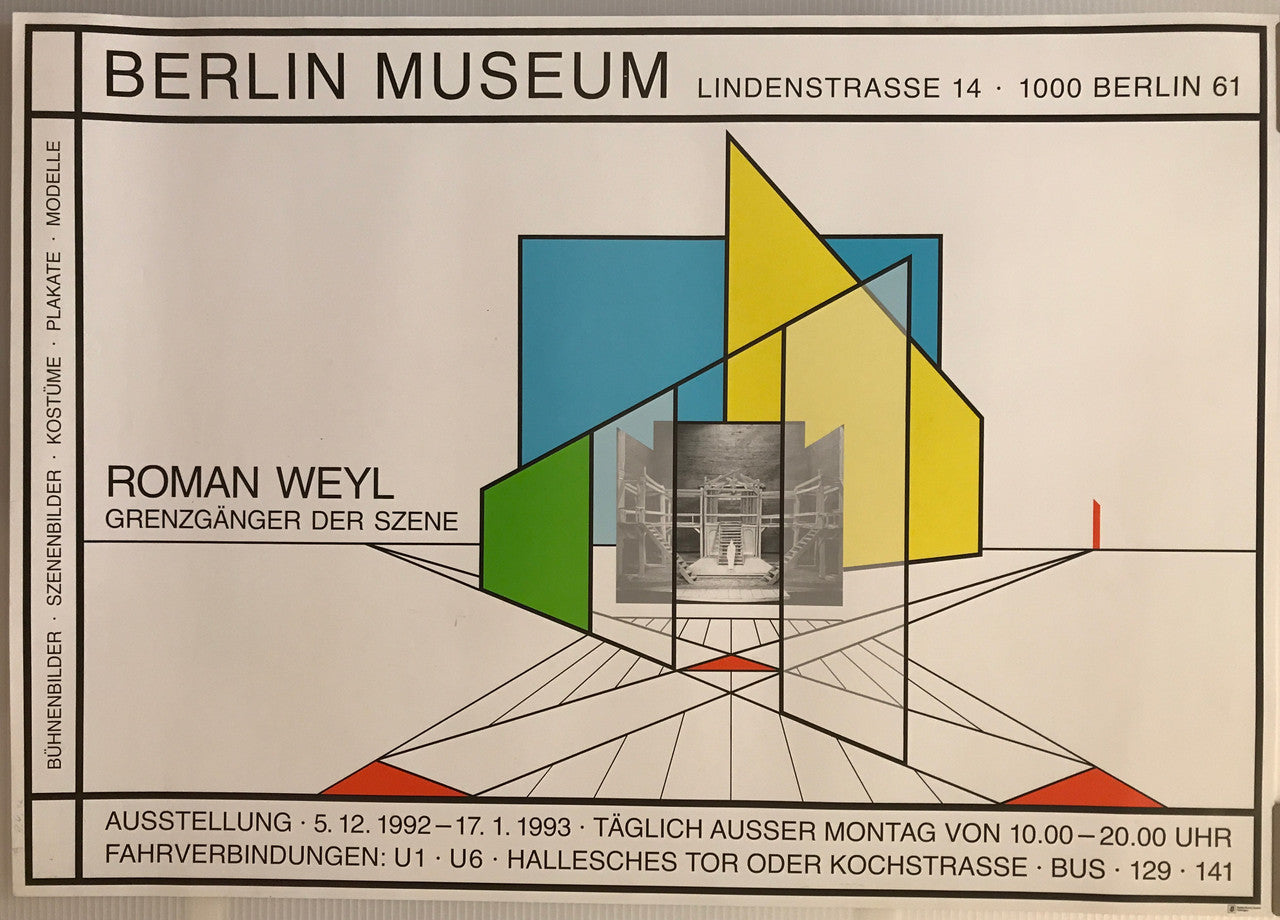 VENDIDO - Roman Weyl, cartel de la exposición alemana, c.1992 