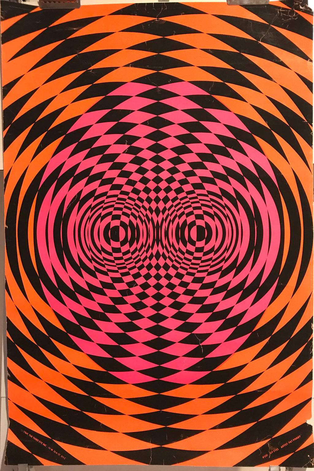 Op Eyes, vintage psychedelic black light poster, 1969 - HAPPIEST KID FINDS - Museum-quality antique and vintage posters, original art, preservation and restoration