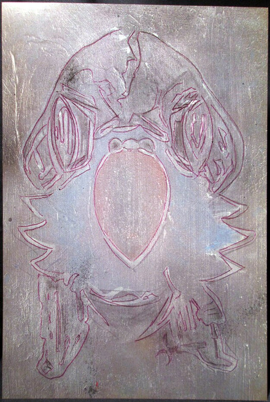 (#3) Aviator / La Poderosa (silver), from original art work by Milagros Melendez - original poster, 2012