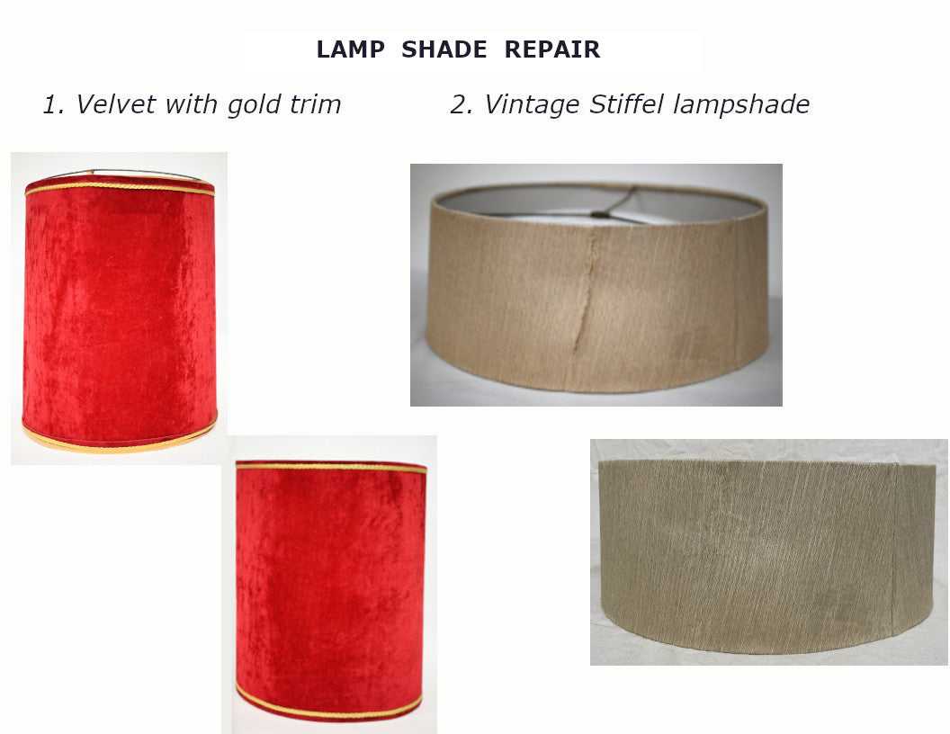 Lampshade Preservation and Restoration Services - Before and After Projects