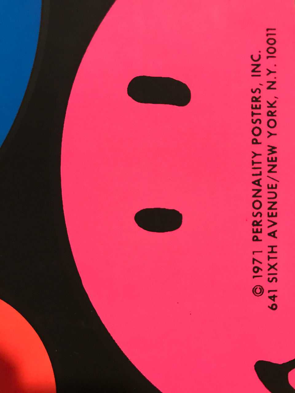 (#266) Smiles, Personality Posters, Inc. vintage silk screen blacklight poster, 1971 - HAPPIEST KID FINDS - Museum-quality antique and vintage posters, original art, preservation and restoration