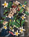 Garden Variety. 3, original painting collage, 2018 - HAPPIEST KID FINDS - Museum-quality antique and vintage posters, original art, preservation and restoration