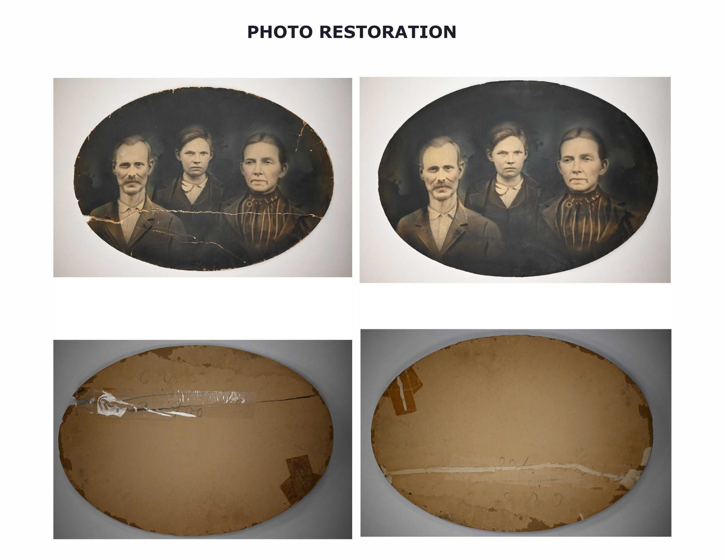 Photo Preservation and Restoration Services - Before and After Projects