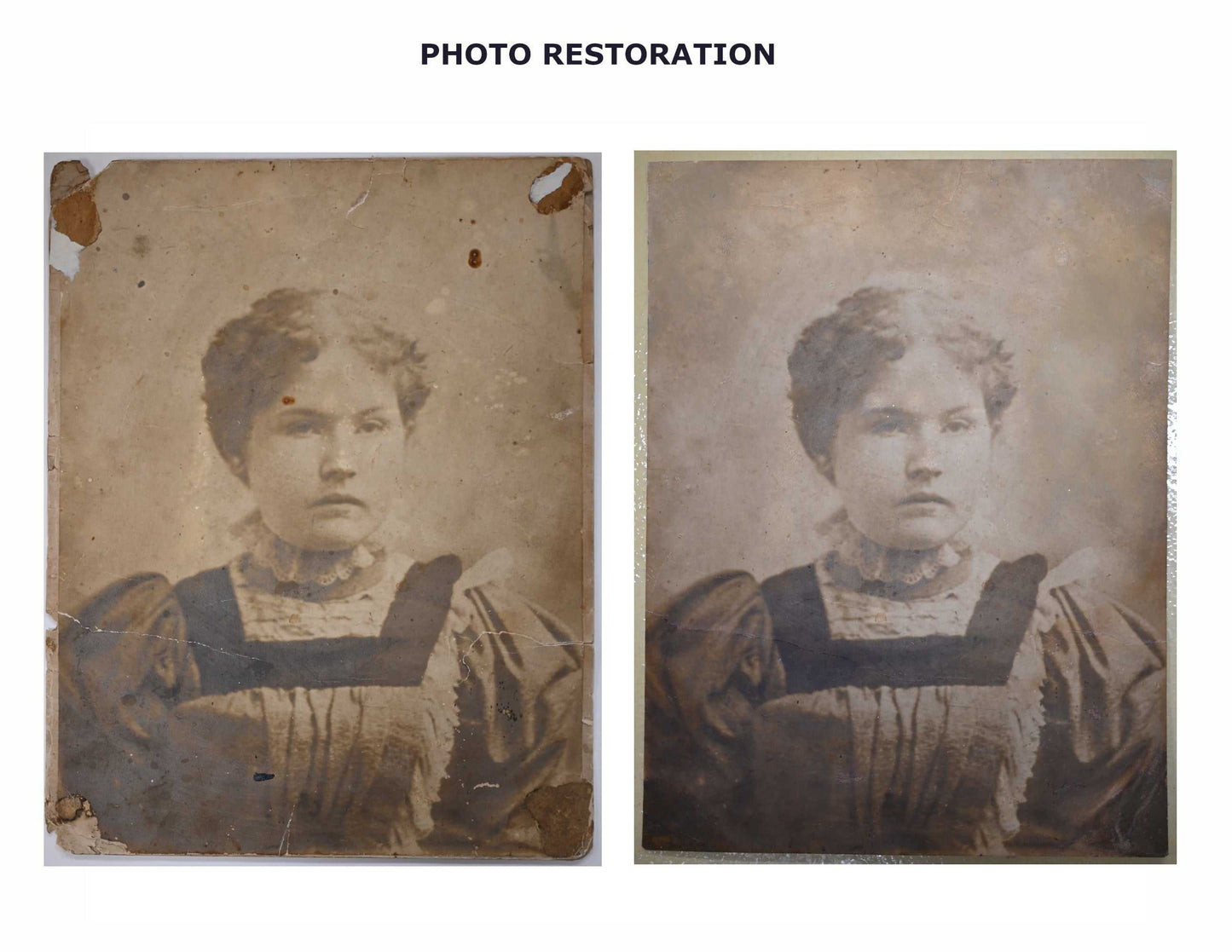 Photo Preservation and Restoration Services - Before and After Projects
