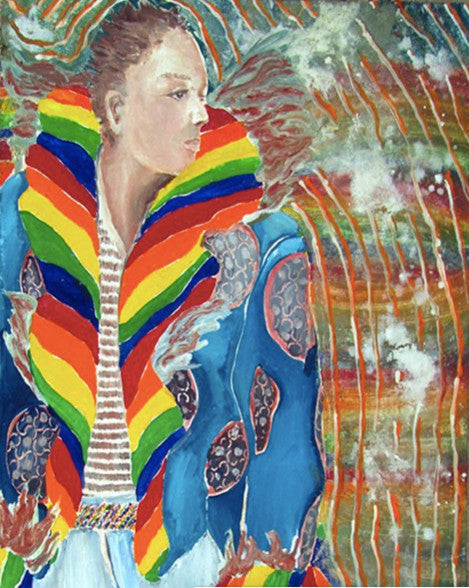 Aura, original oil painting, 2008 - HAPPIEST KID FINDS - Museum-quality antique and vintage posters, original art, preservation and restoration