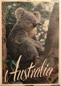 Australia, vintage travel lithographic poster, c.1970 - HAPPIEST KID FINDS - Museum-quality antique and vintage posters, original art, preservation and restoration
