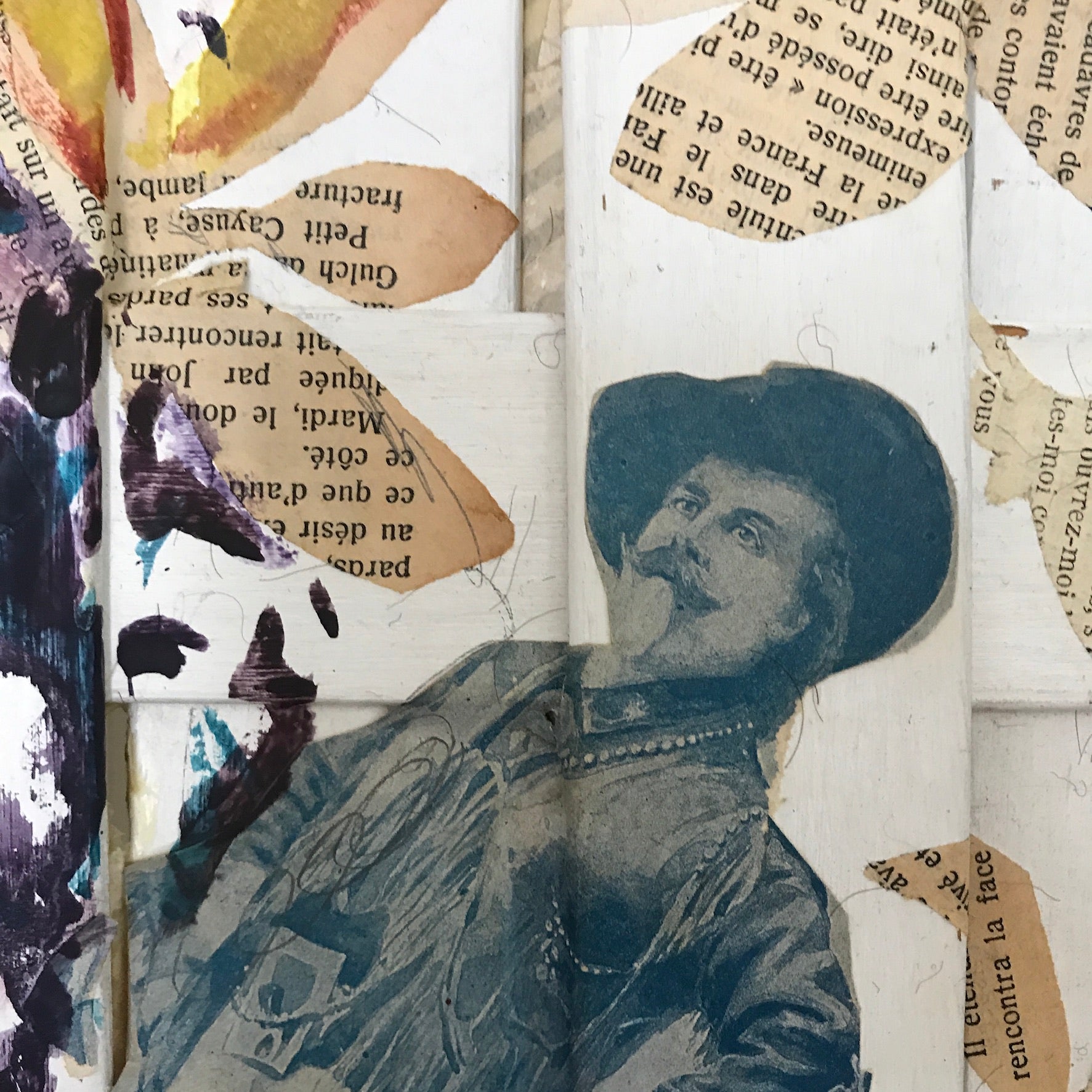 Buffalo Bill and His Shadow, original art  work, 2019 - HAPPIEST KID FINDS - Museum-quality antique and vintage posters, original art, preservation and restoration