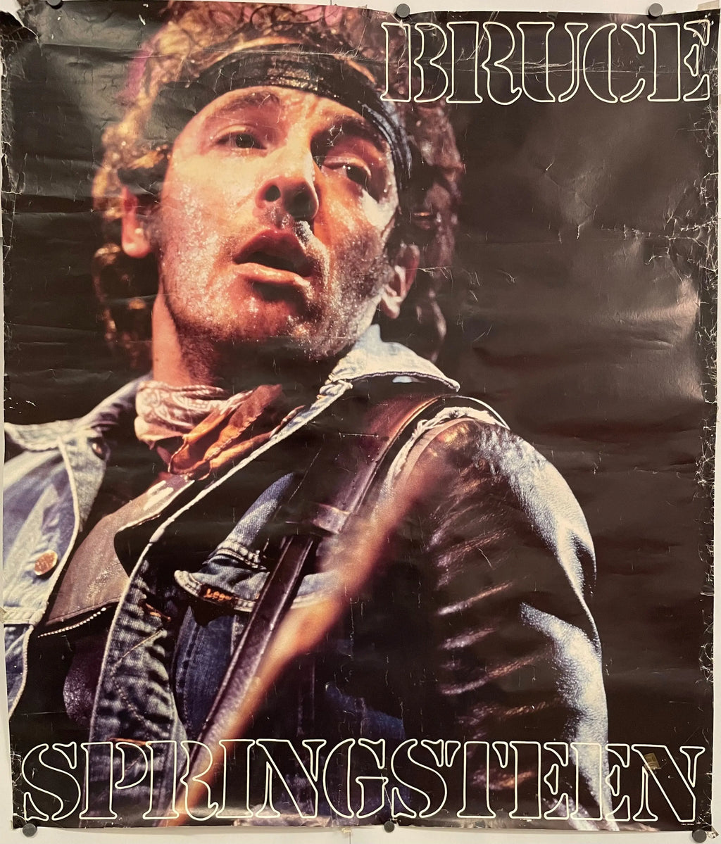 Bruce Springsteen Portrait Vintage Commercial Music Poster 1985 | Happiest Kid Finds Happiest Kid Finds