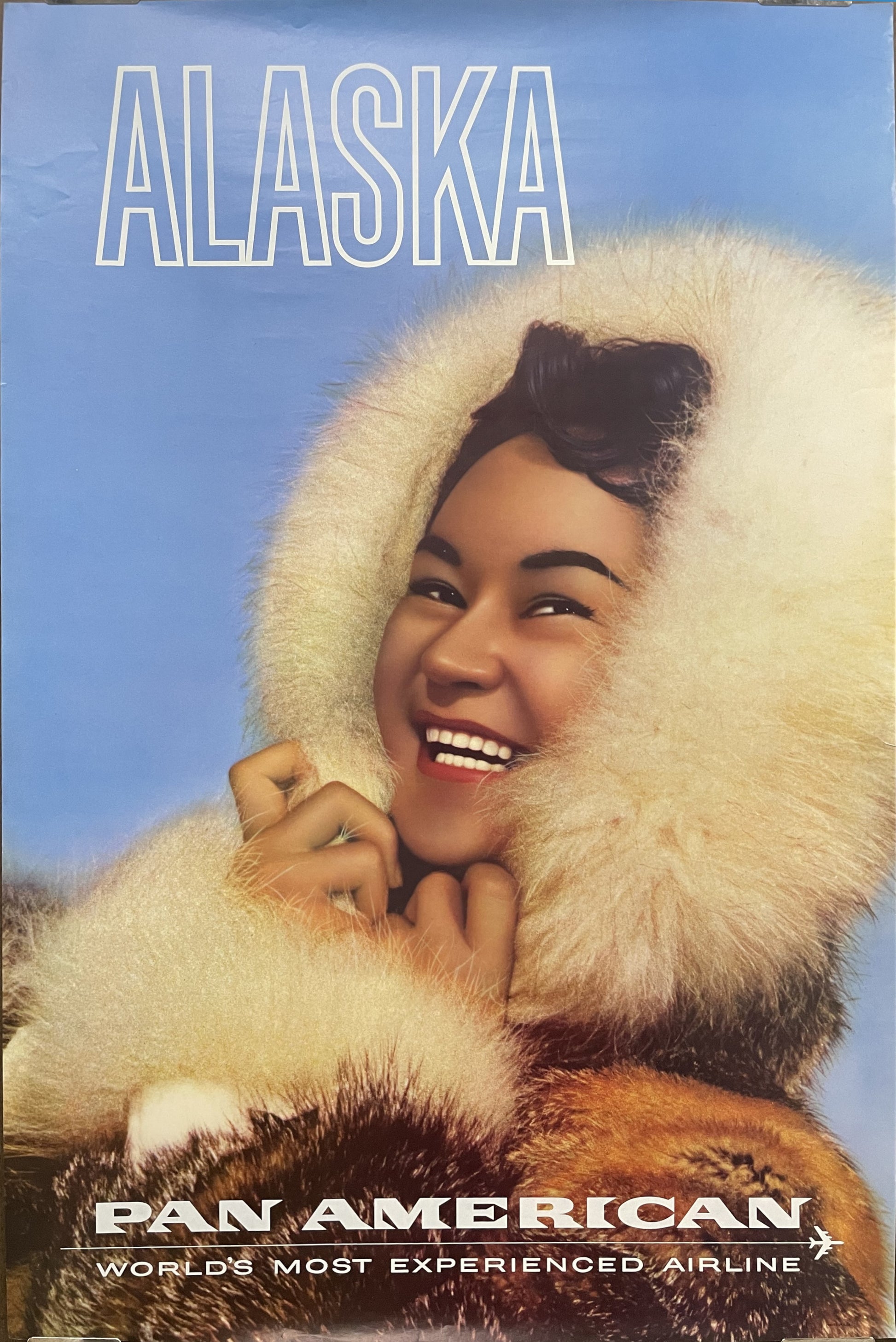 Alaska, vintage Pan Am airline travel poster, 1964 at Happiest Kid Finds