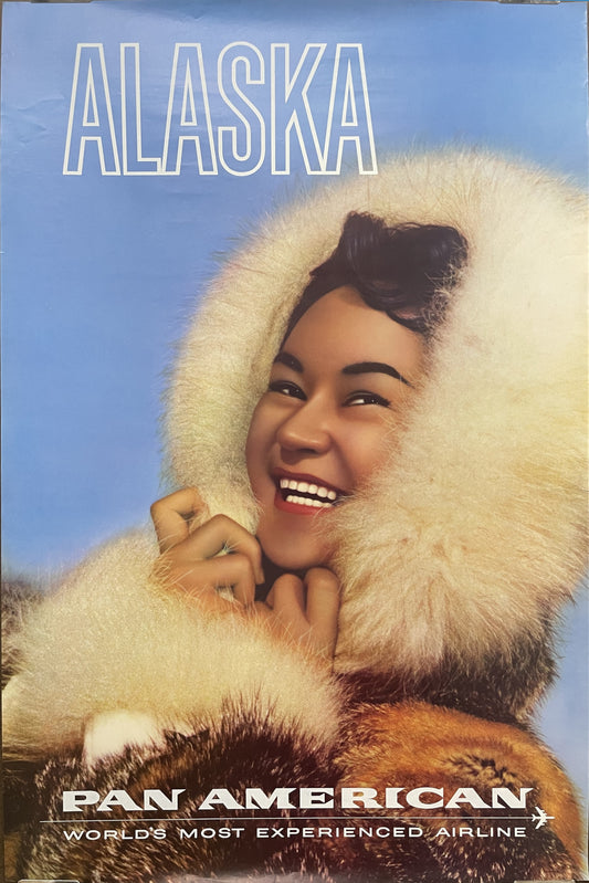 Alaska, vintage Pan Am airline travel poster, 1964 at Happiest Kid Finds