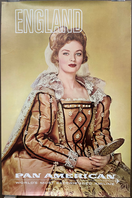 England, vintage Pan Am airline travel poster, 1964 at Happiest Kid Finds