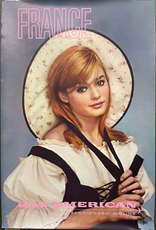 France, vintage Pan Am airline travel poster, 1964 at Happiest Kid Finds