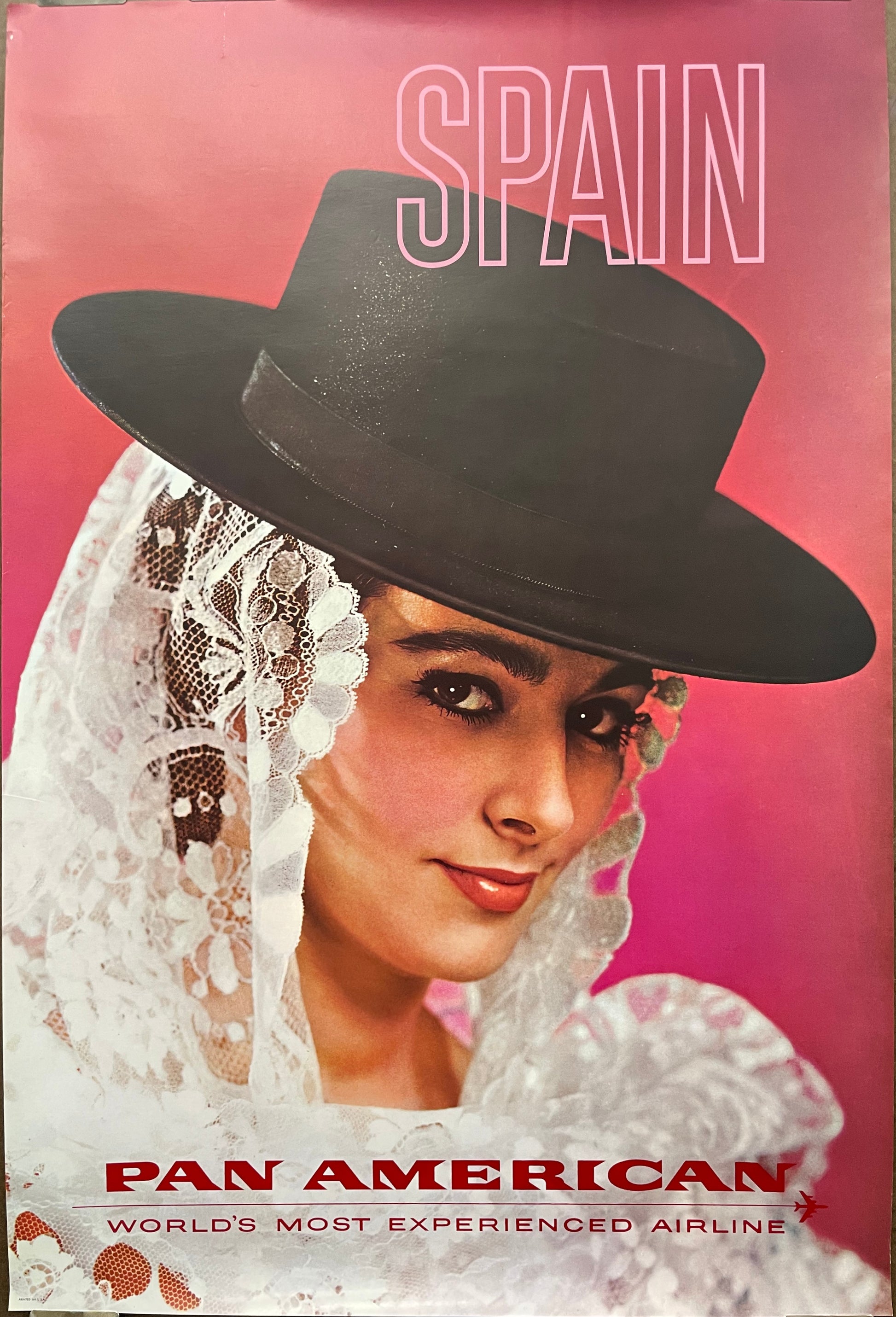 Spain, vintage Pan Am airline travel poster, 1964 at Happiest Kid Finds