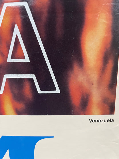 Venezuela, vintage Pan Am airline travel poster, 1970