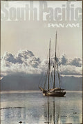 (P264) South Pacific, vintage Pan Am airline travel poster, 1975 - HAPPIEST KID FINDS - Museum-quality antique and vintage posters, original art, preservation and restoration