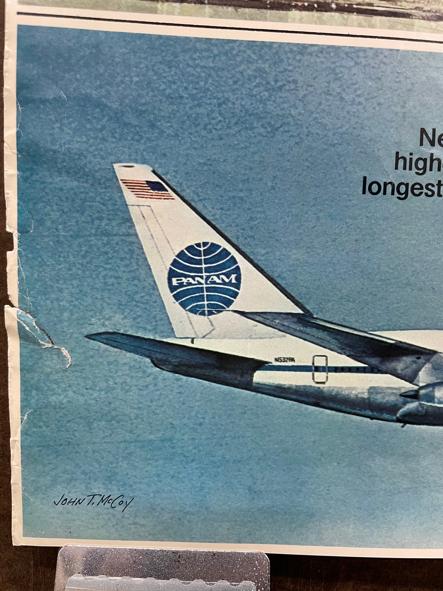 50 Years of Experience Pan Am, vintage Pan Am airline travel poster, 1977