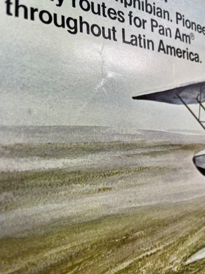 50 Years of Experience Pan Am, vintage Pan Am airline travel poster, 1977