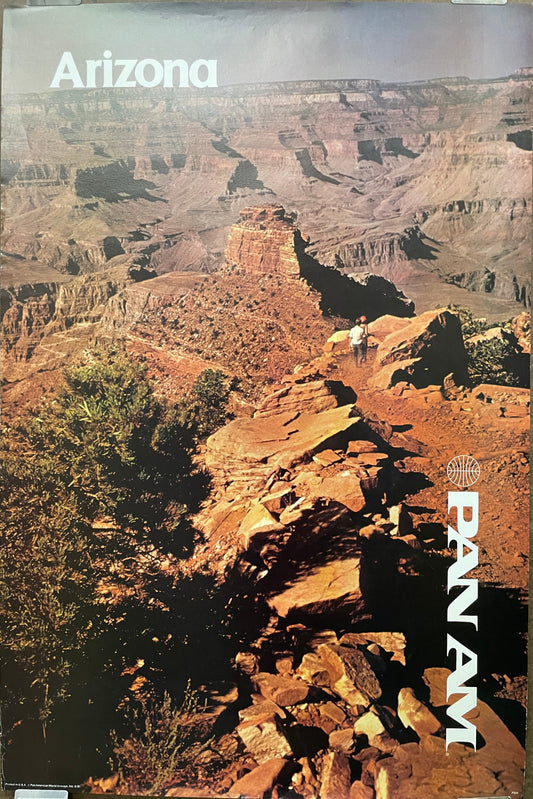 (P334) Arizona, vintage Pan Am airline travel poster, 1980 at Happiest Kid Finds