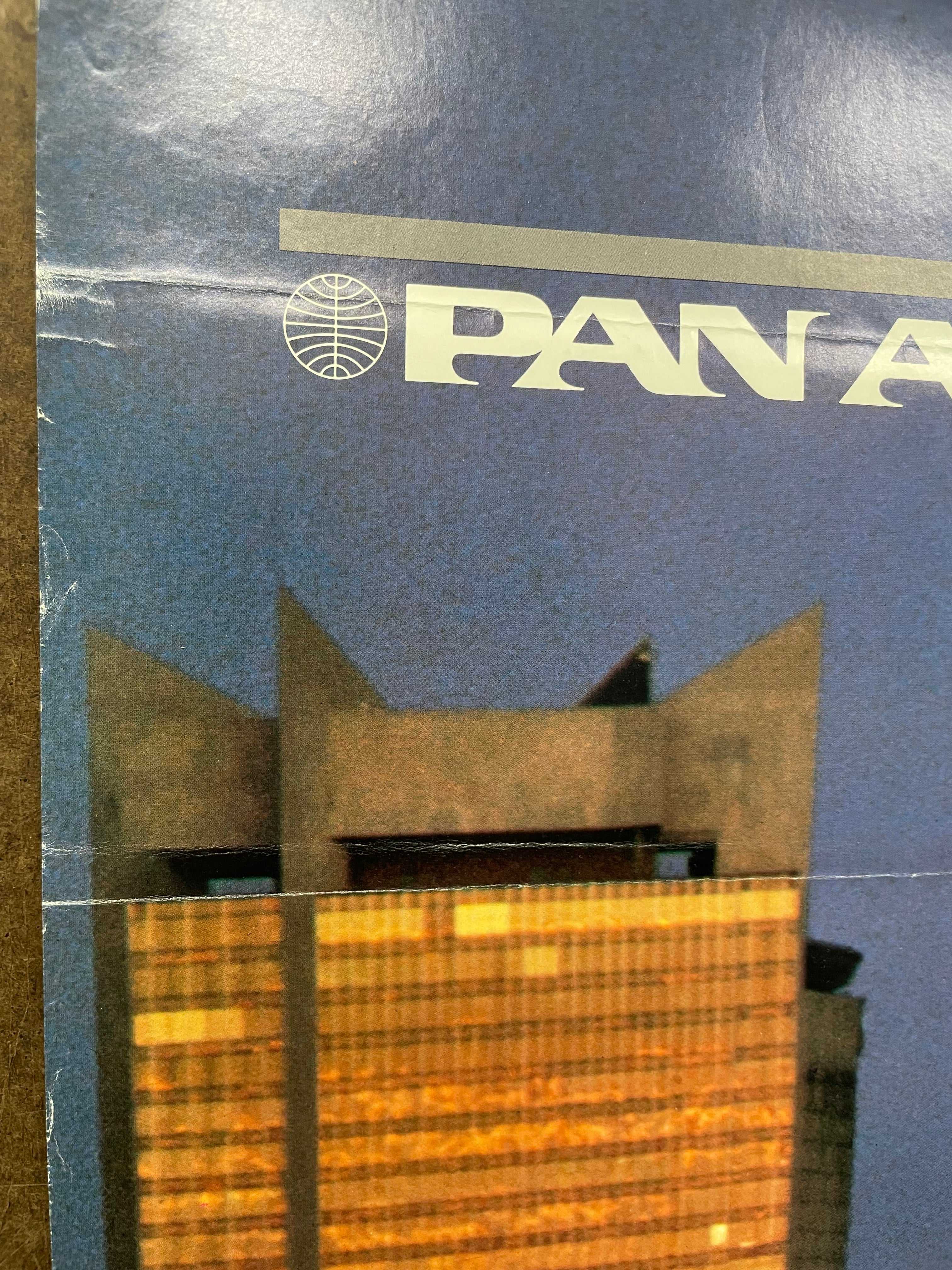 (P-401) New York,  vintage Pan Am airline travel poster, 1983 - HAPPIEST KID FINDS - Museum-quality antique and vintage posters, original art, preservation and restoration