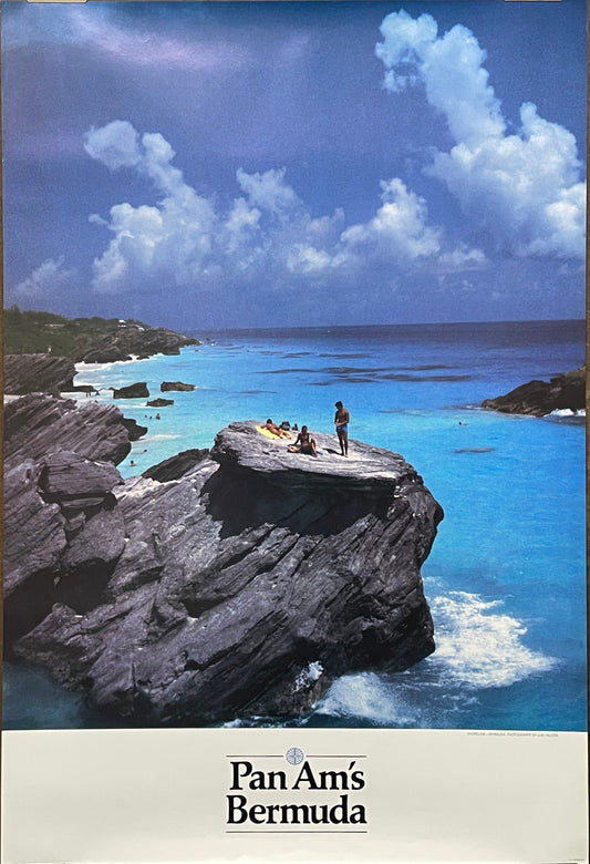 (P-BERMUDA) Bermuda, vintage Pan Am airline travel poster, 1987 at Happiest Kid Finds