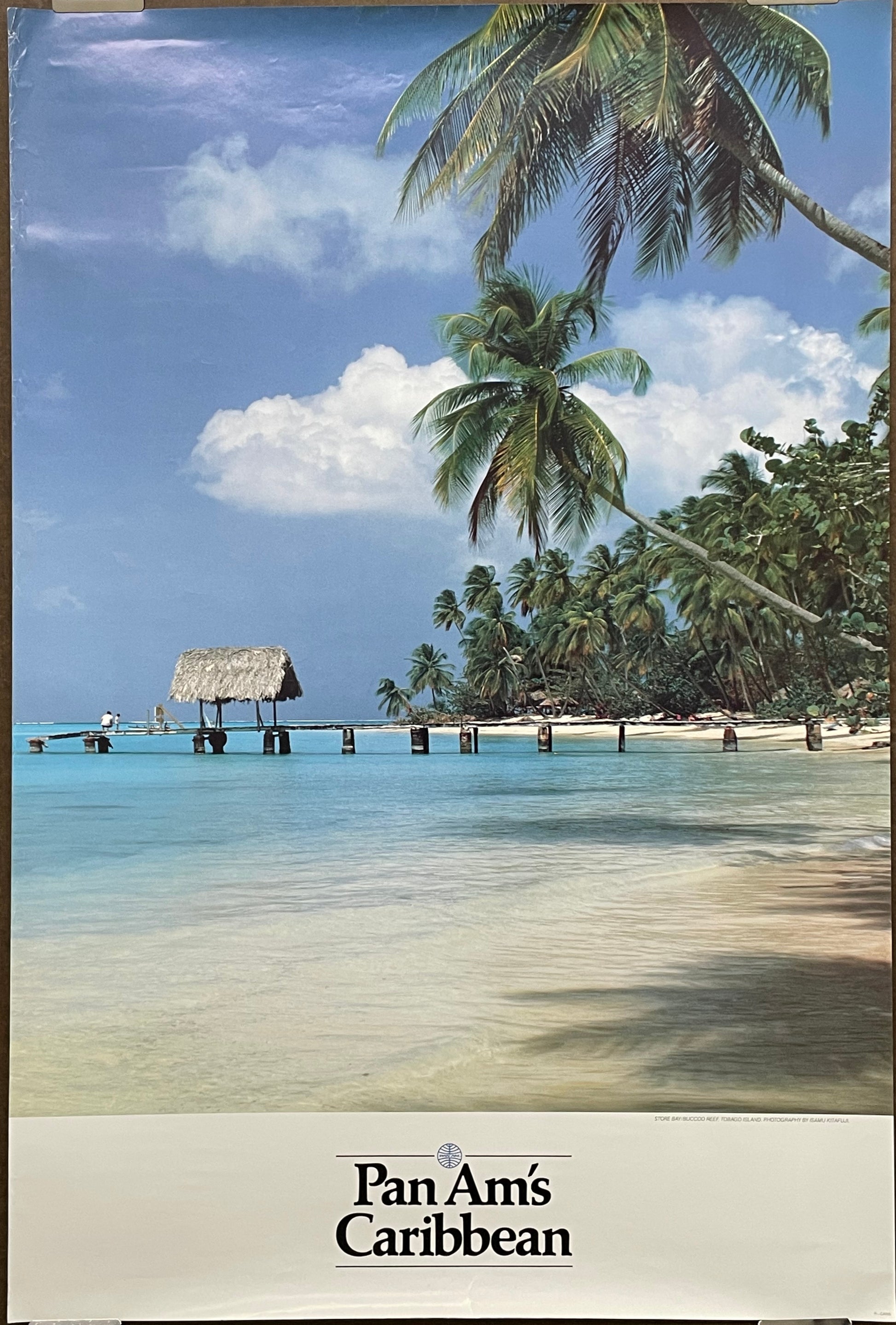 (P-CARIB) Caribbean, vintage Pan Am airline travel poster, 1987 at Happiest Kid Finds