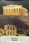 (P-ATH) Greece, vintage Pan Am airline travel poster, 1987 at Happiest Kid Finds