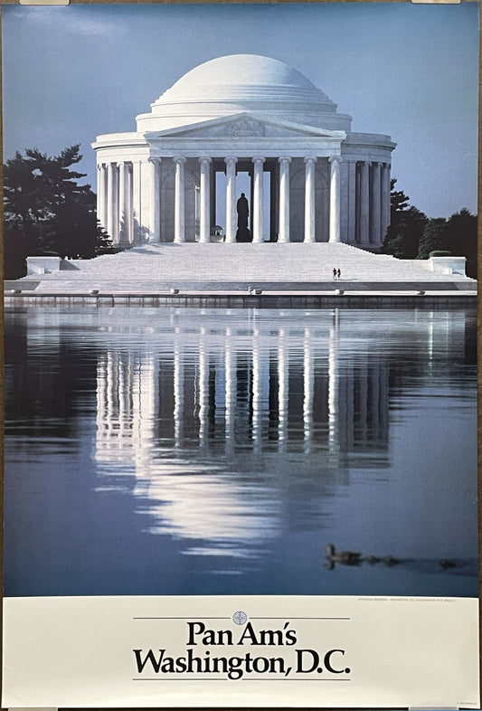 (P-WASHINGTON DC) Washington, D.C., vintage Pan Am airline travel poster, 1987 at Happiest Kid Finds