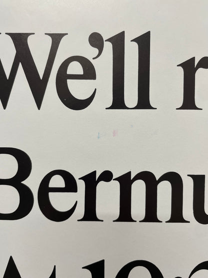 We'll Race You to Bermuda Any Day. At 10:30 am or 5:30 pm. vintage Pan Am airline travel poster, c.1960