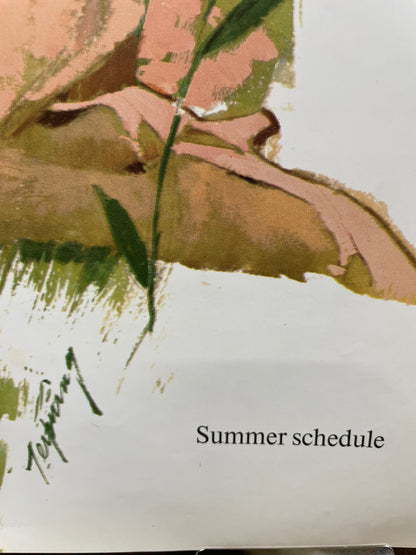 Play Hookey With US. We Take Off for Europe as Many as 13 Times a Day. Summer Schedule. vintage Pan Am airline travel poster, c.1960