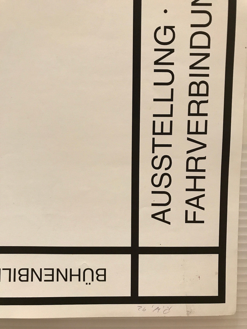 VENDIDO - Roman Weyl, cartel de la exposición alemana, c.1992 