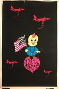 Chicken Little Was Right, Vintage Silk Screen Anti-War Blacklight Poster, 1968 - HAPPIEST KID FINDS - Museum-quality antique and vintage posters, original art, preservation and restoration