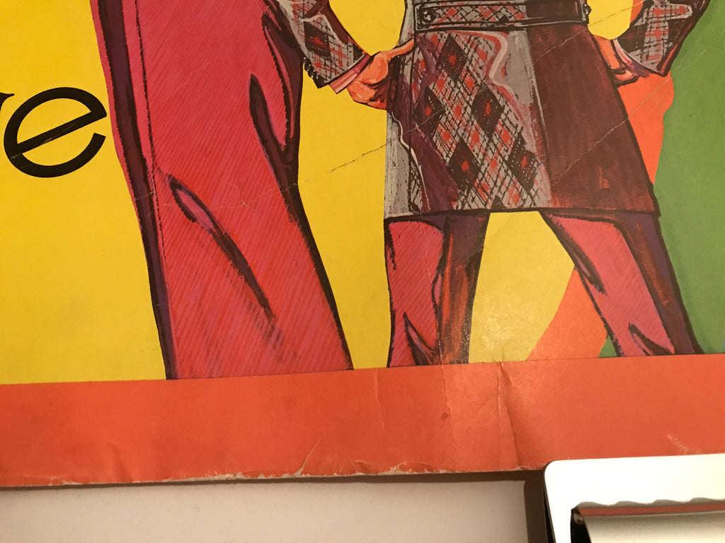 CHANGE, vintage and original Men's fashion advertising poster, c.1970s - HAPPIEST KID FINDS - Museum-quality antique and vintage posters, original art, preservation and restoration