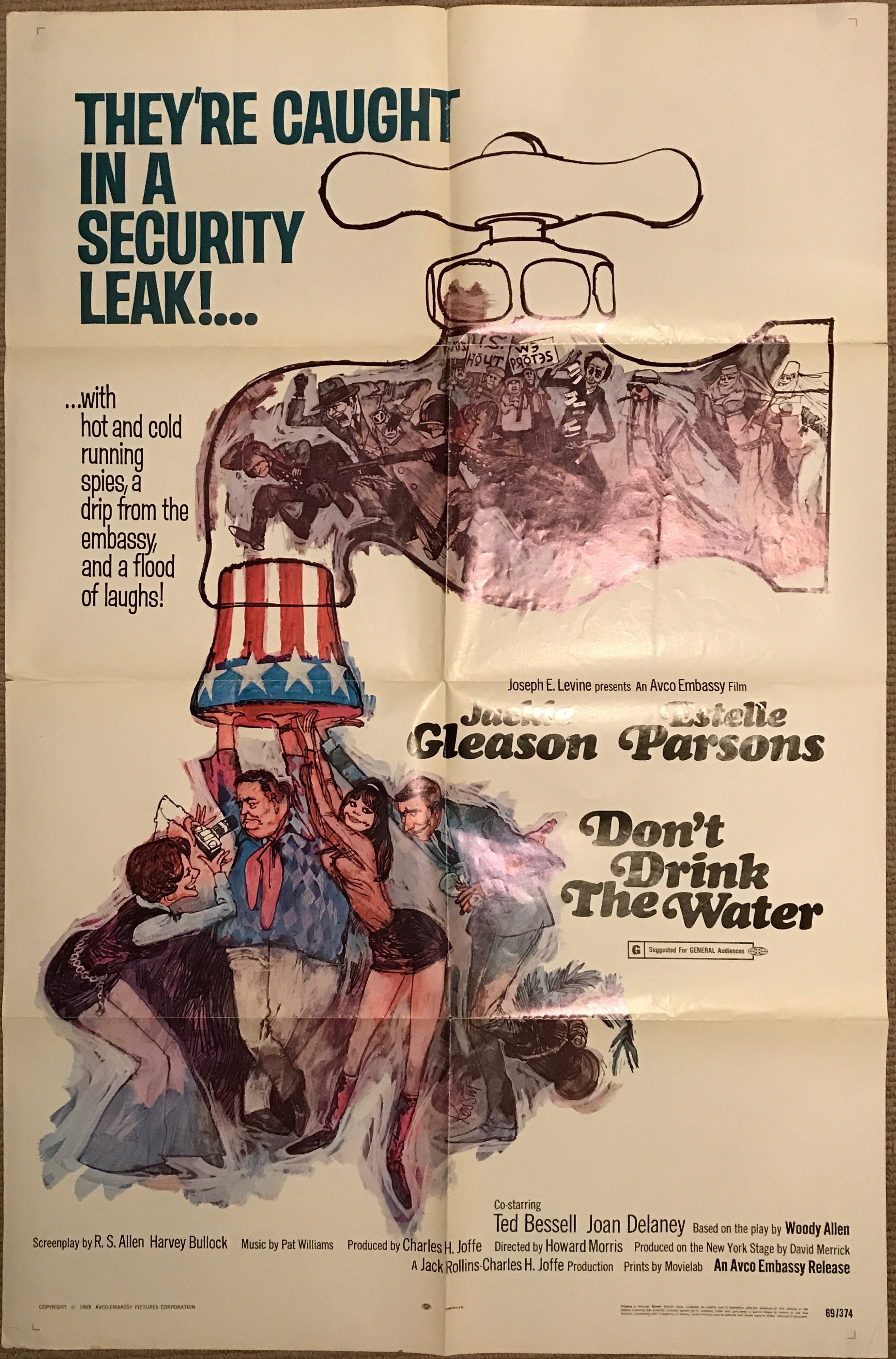 Don't Drink the Water, vintage US 1sht film poster, 1969 - HAPPIEST KID FINDS - Museum-quality antique and vintage posters, original art, preservation and restoration