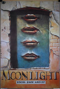 Moonlight, Vocal Jazz Group, vintage Polish music poster, 1979 - HAPPIEST KID FINDS - Museum-quality antique and vintage posters, original art, preservation and restoration