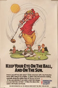 Keep Your Eye on the Ball , Vintage Health Poster for the American Cancer Society, attributed to Jack Davis, c.1991 - HAPPIEST KID FINDS - Museum-quality antique and vintage posters, original art, preservation and restoration