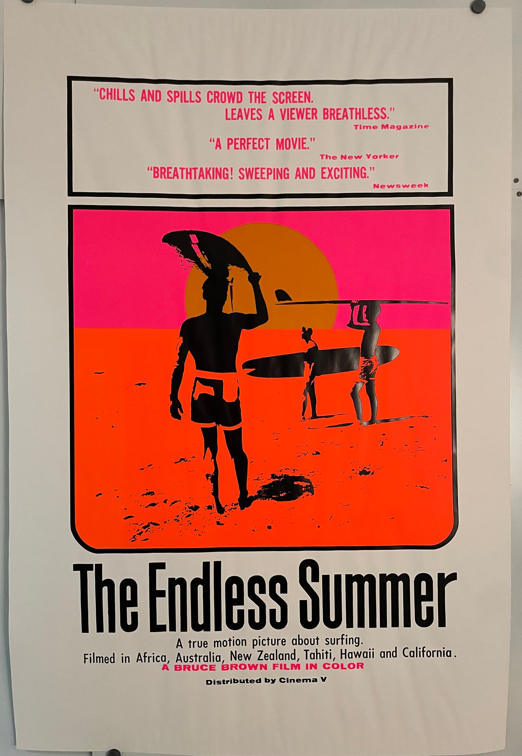 The Endless Summer, vintage surfing film poster, 1990s re-release - HAPPIEST KID FINDS - Museum-quality antique and vintage posters, original art, preservation and restoration