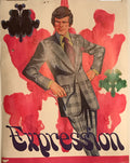 EXPRESSION, vintage and original Men's fashion advertising poster, c.1970s - HAPPIEST KID FINDS - Museum-quality antique and vintage posters, original art, preservation and restoration
