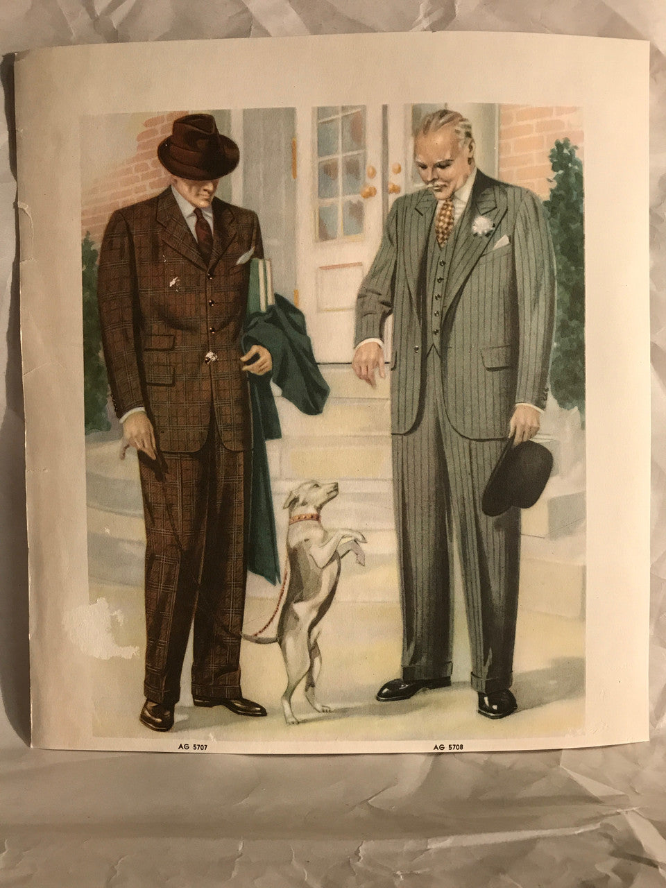 AMERICAN GENTLEMAN FASHIONS, Fall and Winter 1937-1938 (5 prints) - HAPPIEST KID FINDS - Museum-quality antique and vintage posters, original art, preservation and restoration