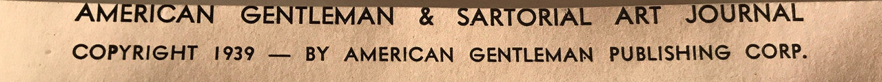 AMERICAN GENTLEMAN FASHIONS, Fall and Winter 1939-1940 (6 prints) - HAPPIEST KID FINDS - Museum-quality antique and vintage posters, original art, preservation and restoration
