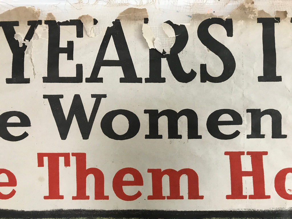 Four Years in the Fight - The Women of France, antique WW1 poster, 1918 - HAPPIEST KID FINDS - Museum-quality antique and vintage posters, original art, preservation and restoration