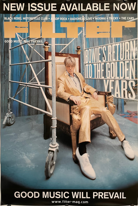 David Bowie, Return to the Golden Years Original Promo Poster for Filter Magazine, 2003