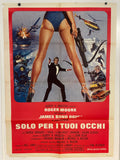 For Your Eyes Only, Italian 1981 Film Poster - HAPPIEST KID FINDS - Museum-quality antique and vintage posters, original art, preservation and restoration
