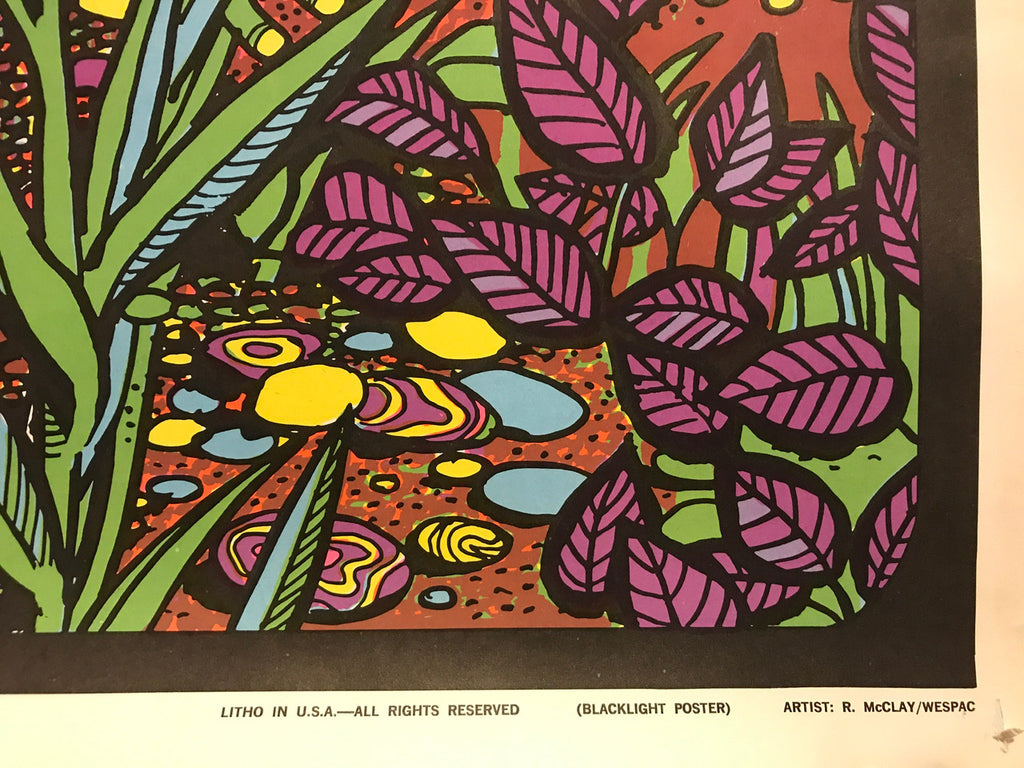Garden Gem, vintage blacklight poster, 1969 - HAPPIEST KID FINDS - Museum-quality antique and vintage posters, original art, preservation and restoration