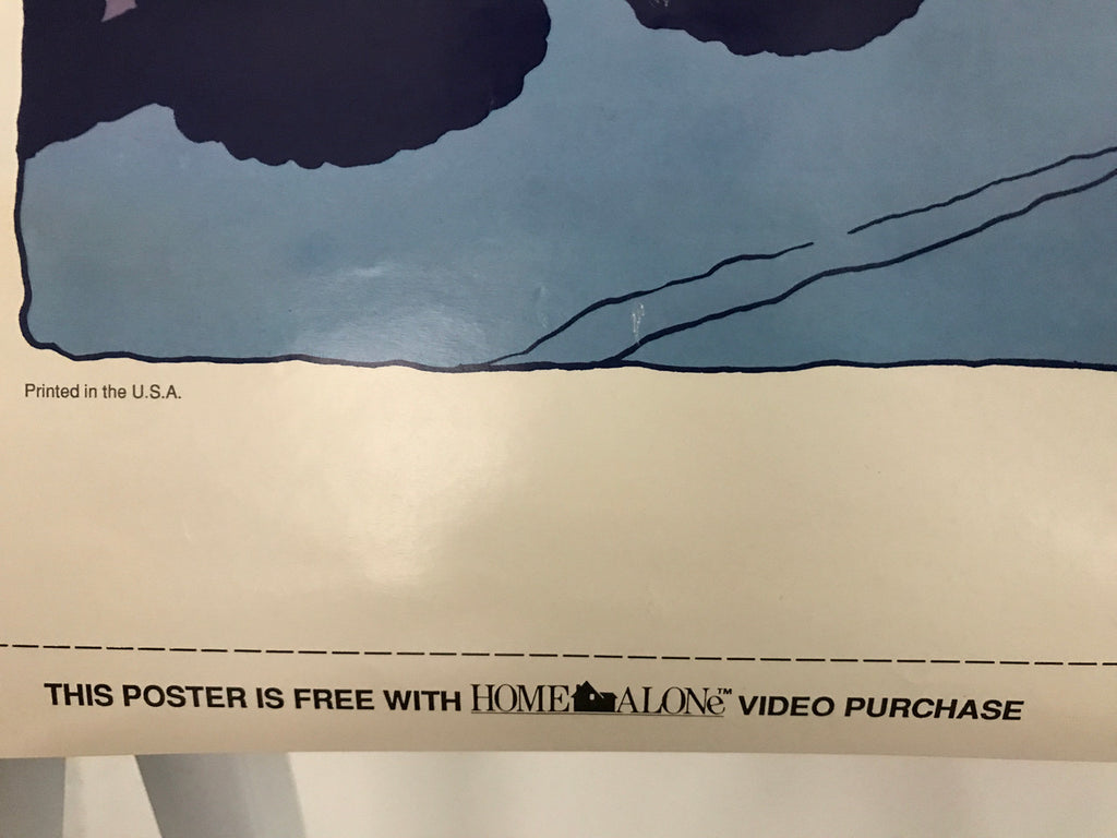 Home Alone, vintage cartoon FoxVideo promotional poster, 1991 - HAPPIEST KID FINDS - Museum-quality antique and vintage posters, original art, preservation and restoration