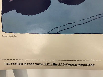Home Alone, vintage cartoon FoxVideo promotional poster, 1991 - HAPPIEST KID FINDS - Museum-quality antique and vintage posters, original art, preservation and restoration