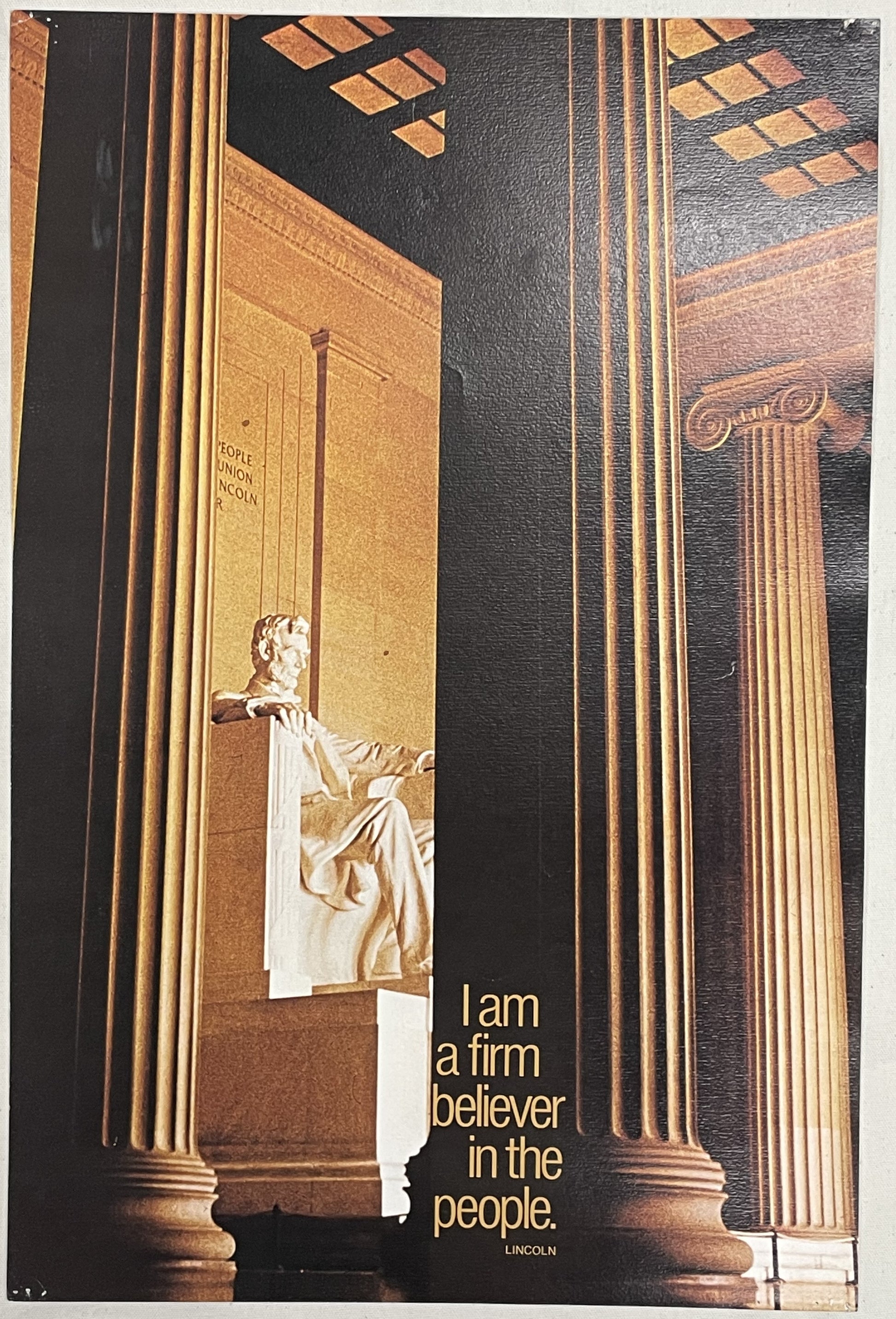 I Am a Firm Believer in the People., vintage Argus motivational poster, #2022