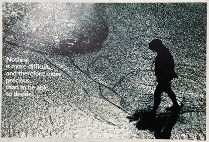 Nothing is More Difficult, and Therefore More Precious, Than to be Able to Decide., vintage Argus Motivational Poster #2260 - HAPPIEST KID FINDS - Museum-quality antique and vintage posters, original art, preservation and restoration