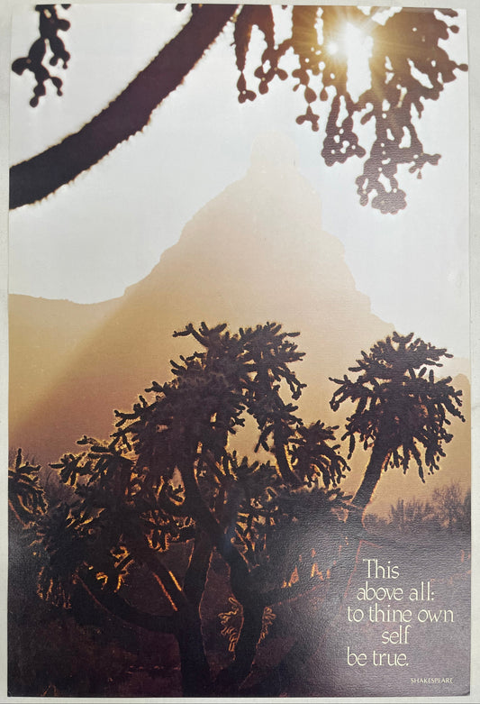 This Above All: To Thine Own Self Be True.,  vintage Argus Motivational Poster #2236